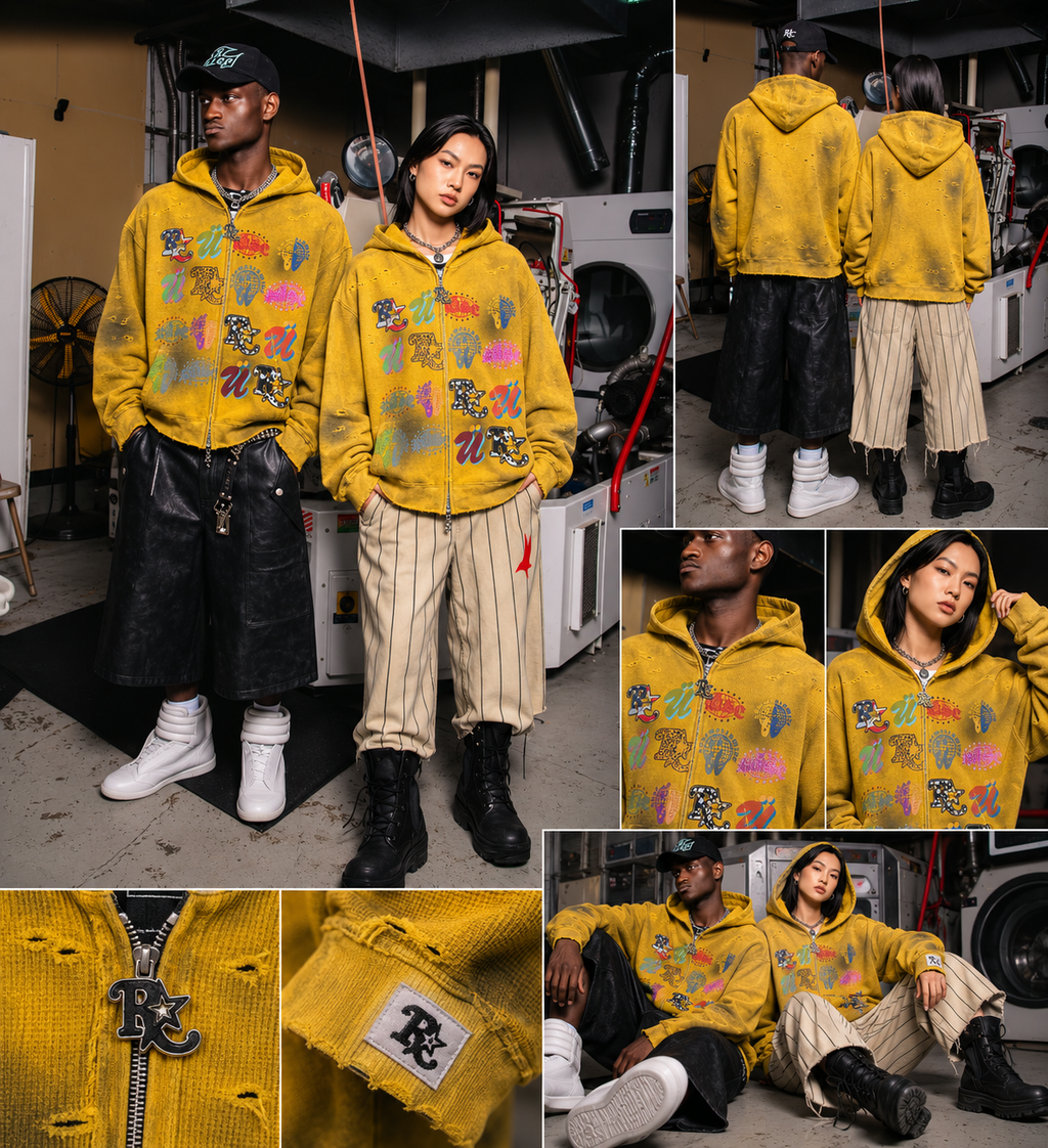 RUSEWRLD Waffle Jacket